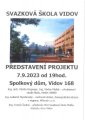 Projekt svazkové školy ve Vidově - plakát