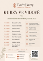 Pozvánka na tvořivé kurzy 2026-2027 plakát